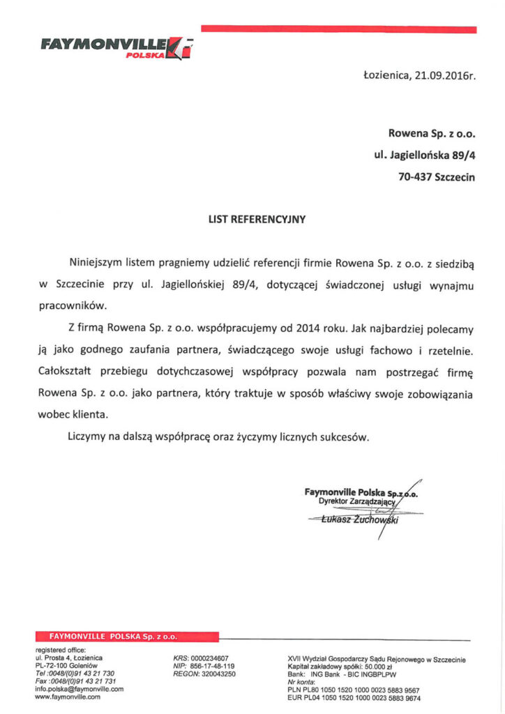 Referencje-Faymonville